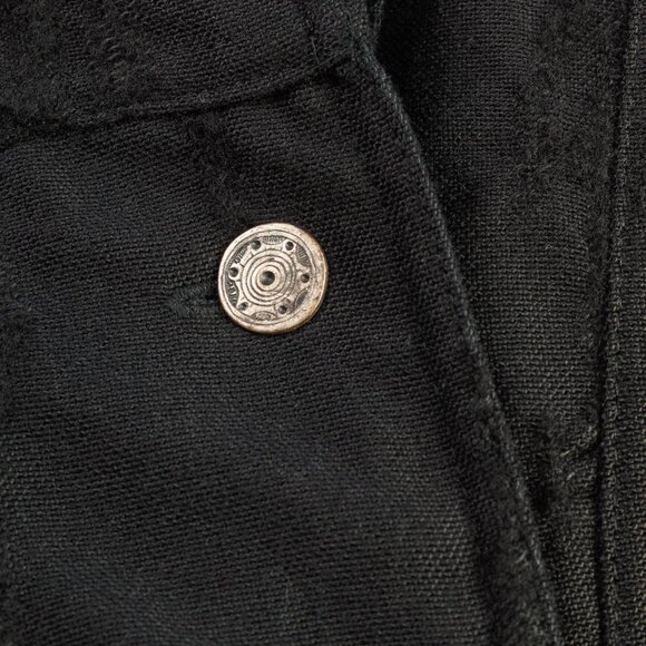 Caty Lesca Black Textured Wool & Cotton Metal-Accent Jacket - Picture 5 of 12